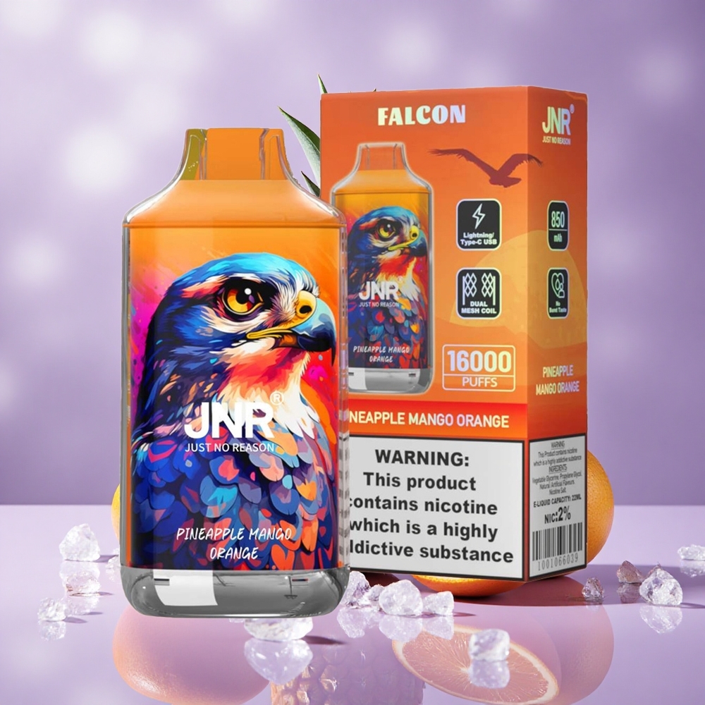 JNR Falcon 16000 Puffs Dứa Xoài Cam Pin 850 mAh Dung Lượng Tinh Dầu 22ml