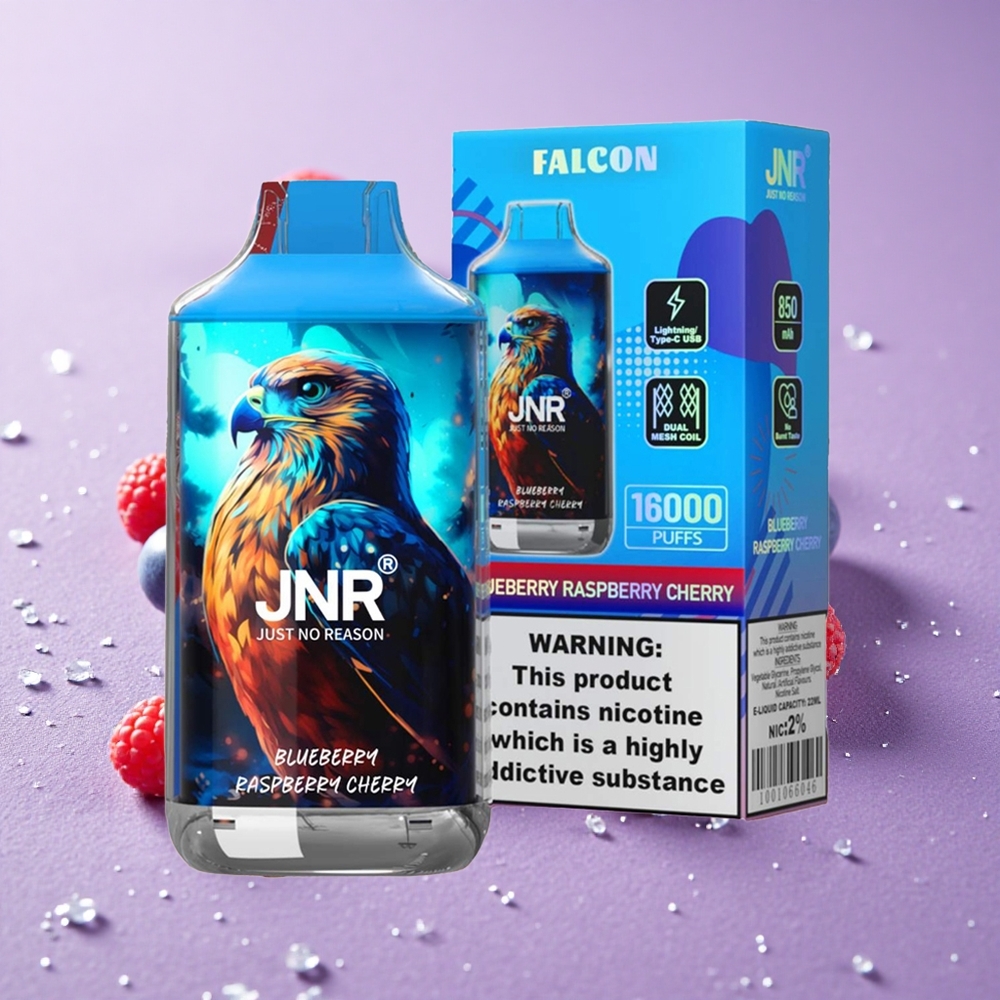 JNR Falcon 16000 Puffs Dâu Rừng Phúc Bồn Tử Anh Đào Pin 850 mAh Dung Lượng Tinh Dầu 22ml