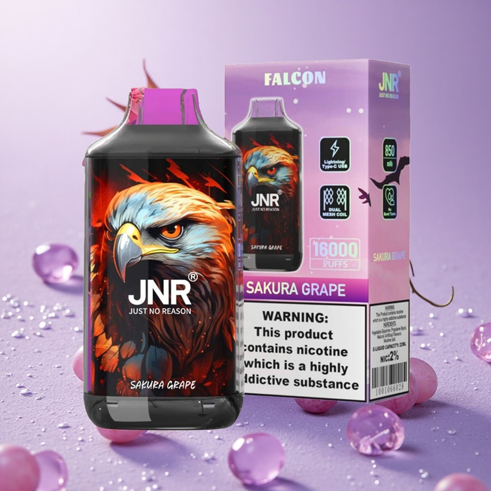 JNR Falcon 16000 Puffs Sakura Nho Pin 850 mAh Dung Lượng 22ml