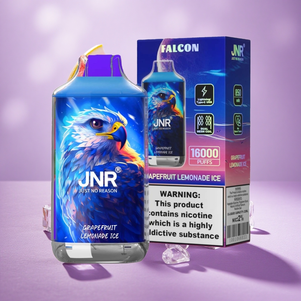 JNR Falcon 16000 Puffs Thiết Bị Vape Dùng Một Lần Chanh Dây Bưởi Đá Pin 850 mAh Dung Lượng Tinh Dầu 22ml