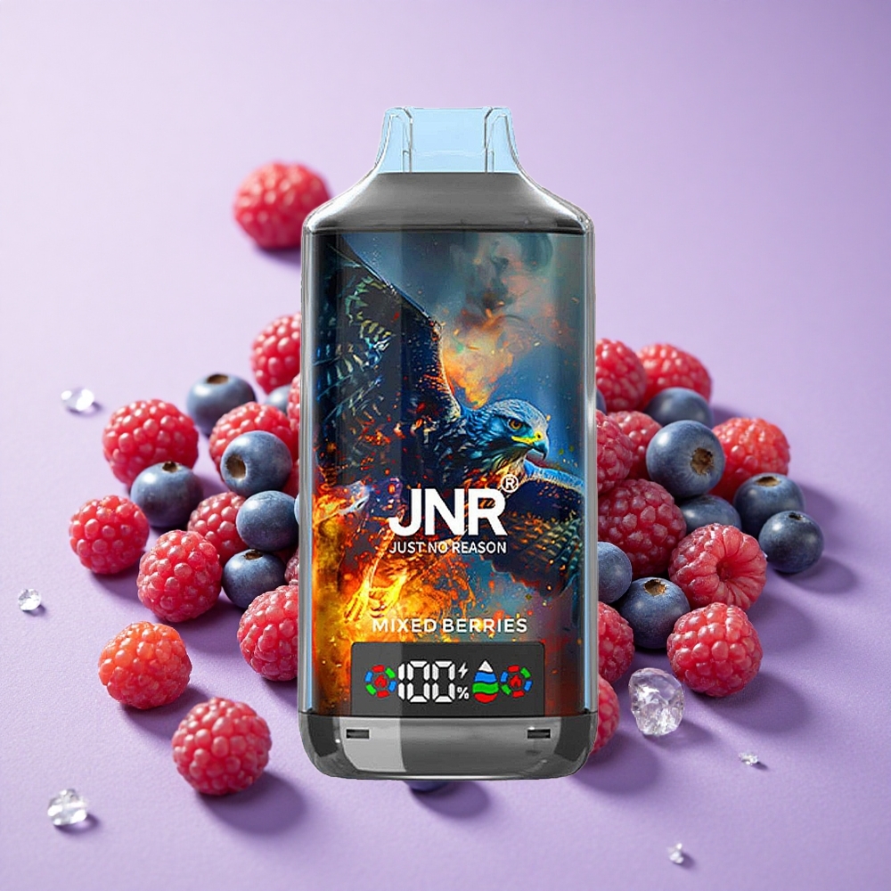 JNR Falcon X 18000 Puffs Dâu Rừng Hỗn Hợp Pin 750mAh & Dung Lượng Tinh Dầu 24ml
