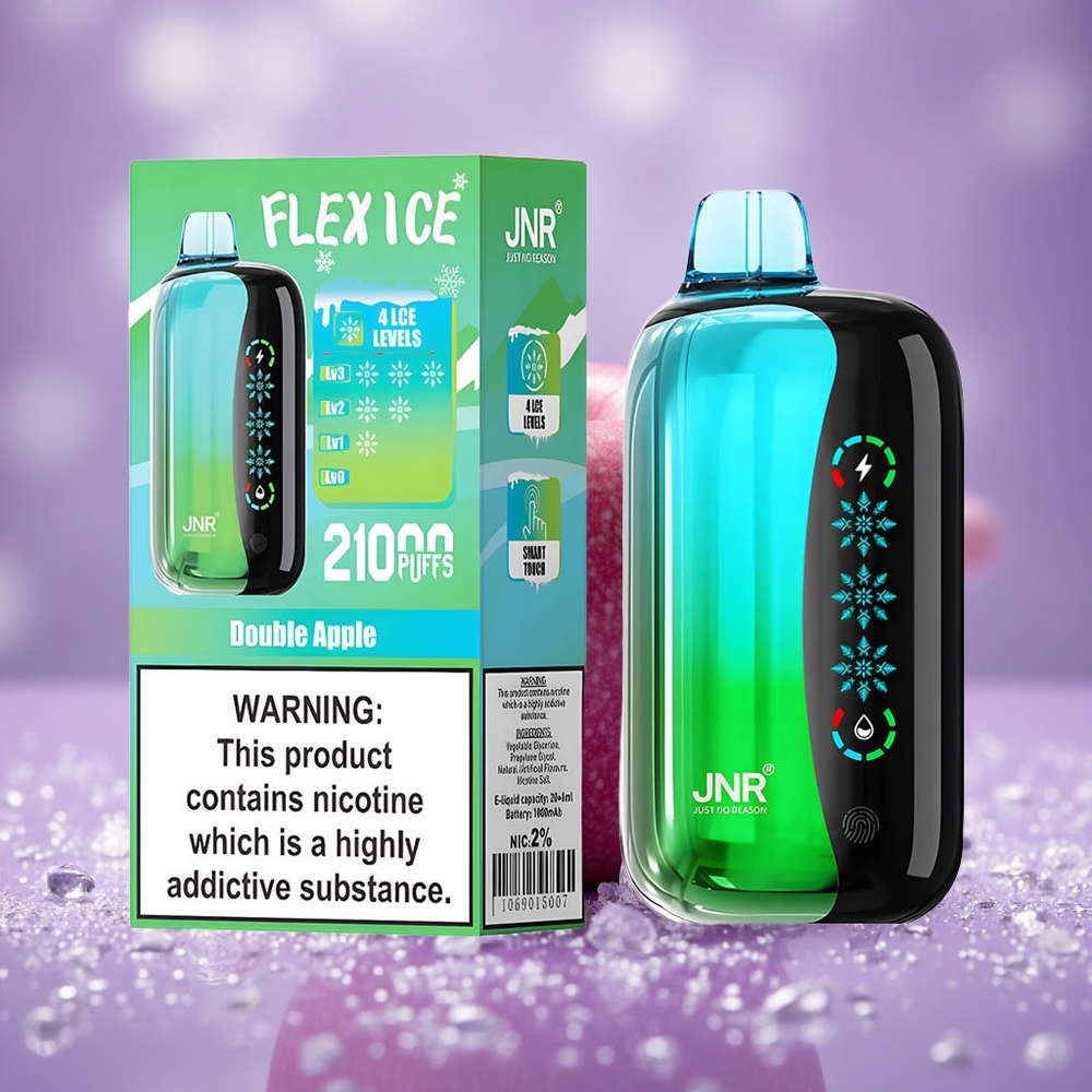JNR Flex Ice 21000 Puffs Táo Đôi Điều Chỉnh Độ Lạnh Màn Hình Cảm Ứng