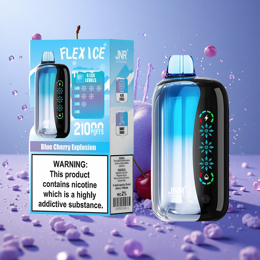 JNR Flex Ice 21000 Puffs Tinh Dầu 26ml Anh Đào Xanh Nổ Tung Điều Chỉnh Độ Lạnh