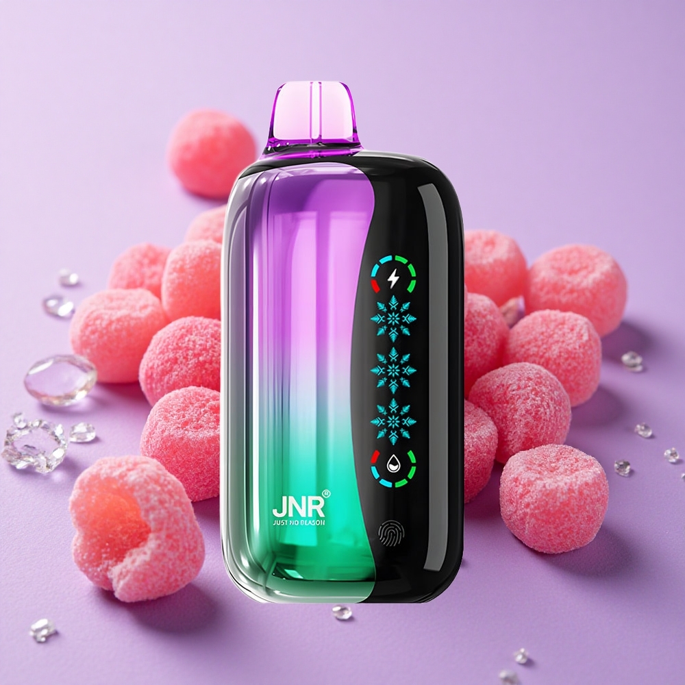 JNR Flex Ice 21000 Puffs Vape dùng một lần Kẹo Dâu Chua Màn Hình Cảm Ứng Pin 1000mAh