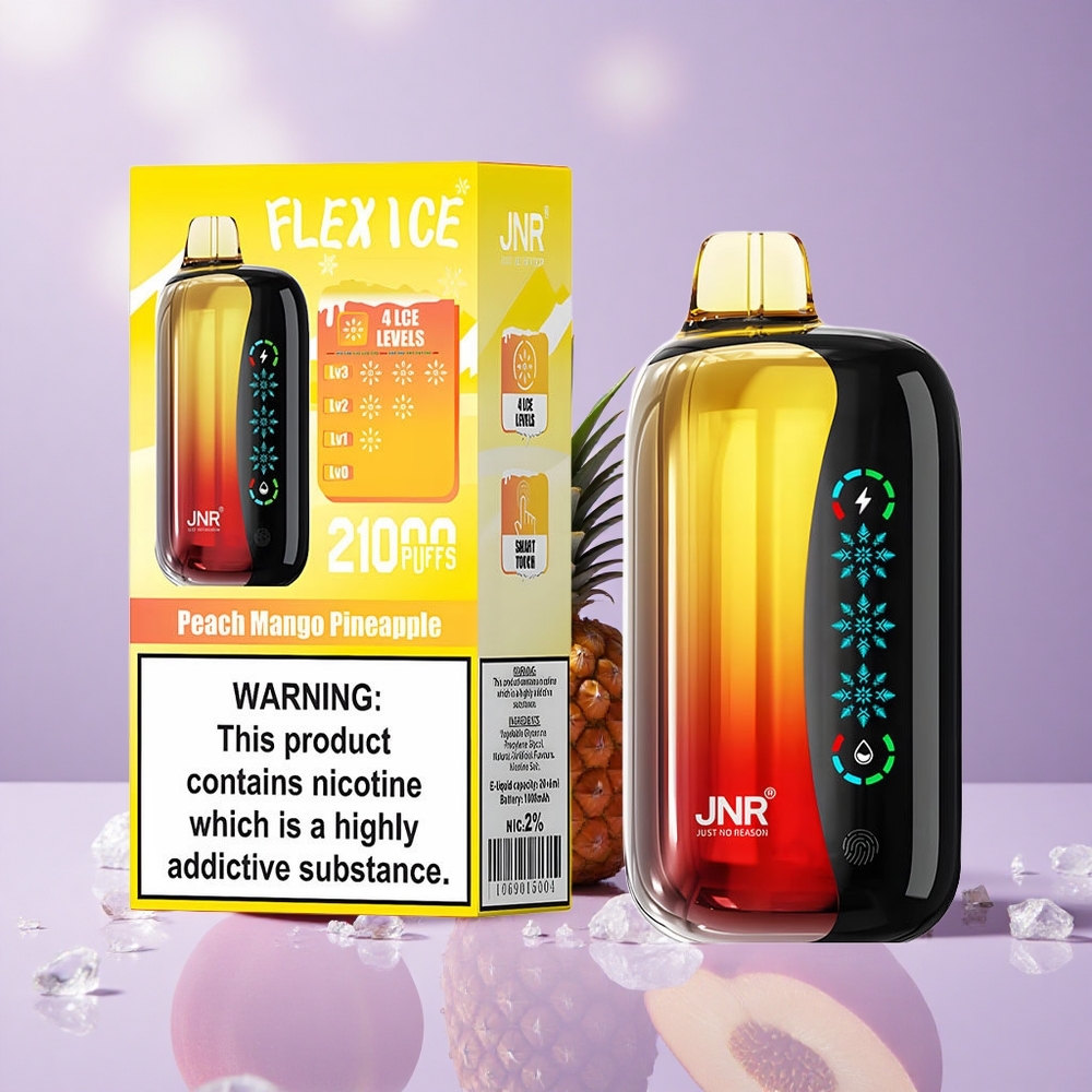 JNR Flex Ice 21000 Puffs Đào Xoài Dứa Điều Chỉnh Độ Lạnh Pin 1000mAh