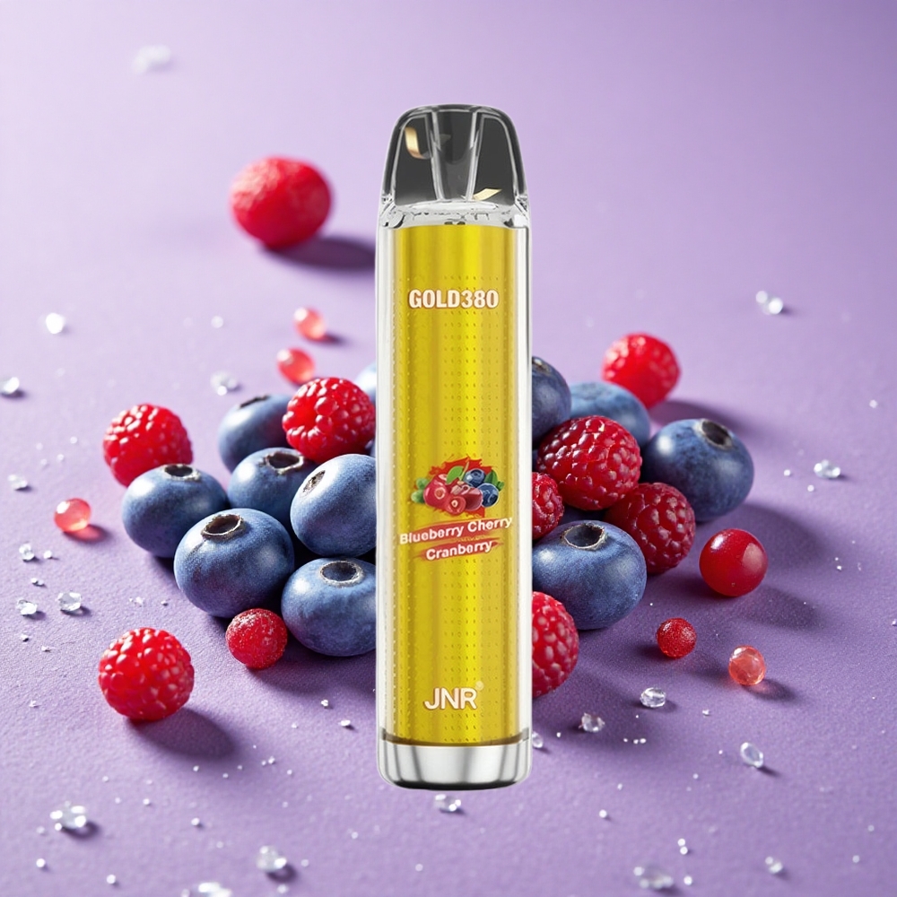 JNR Gold380 6000 Puffs Tinh Dầu Dùng Một Lần Việt Quất Anh Đào Nam Việt Quất Pin 1500mAh Dung Lượng 13ml