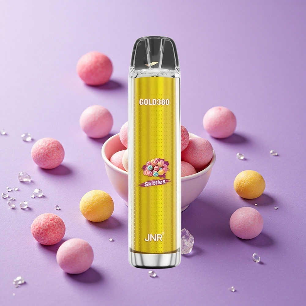 JNR Gold380 6000 Puffs Tinh Thể Đường Skittles Pin 1500mAh