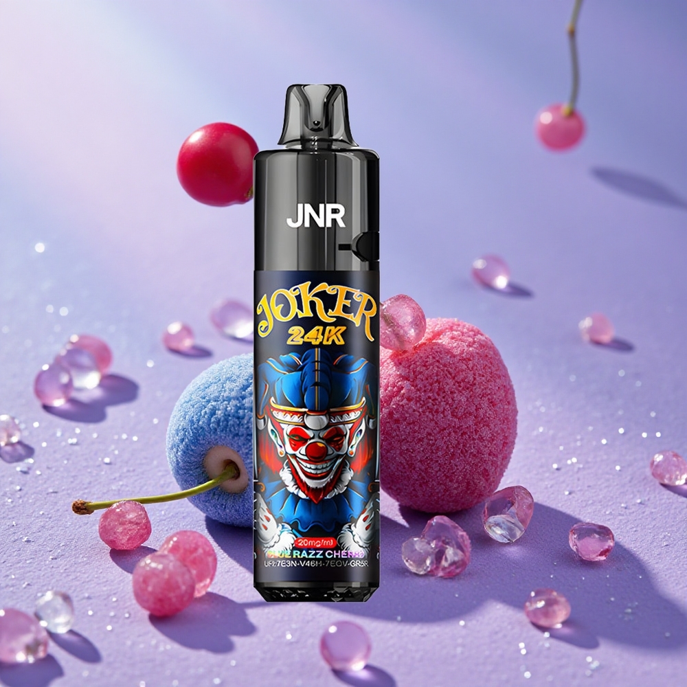 JNR Joker 24000 Puffs Blue Razz Cherry Pin 800mAh Thiết Kế Đổ Lỏng Bên