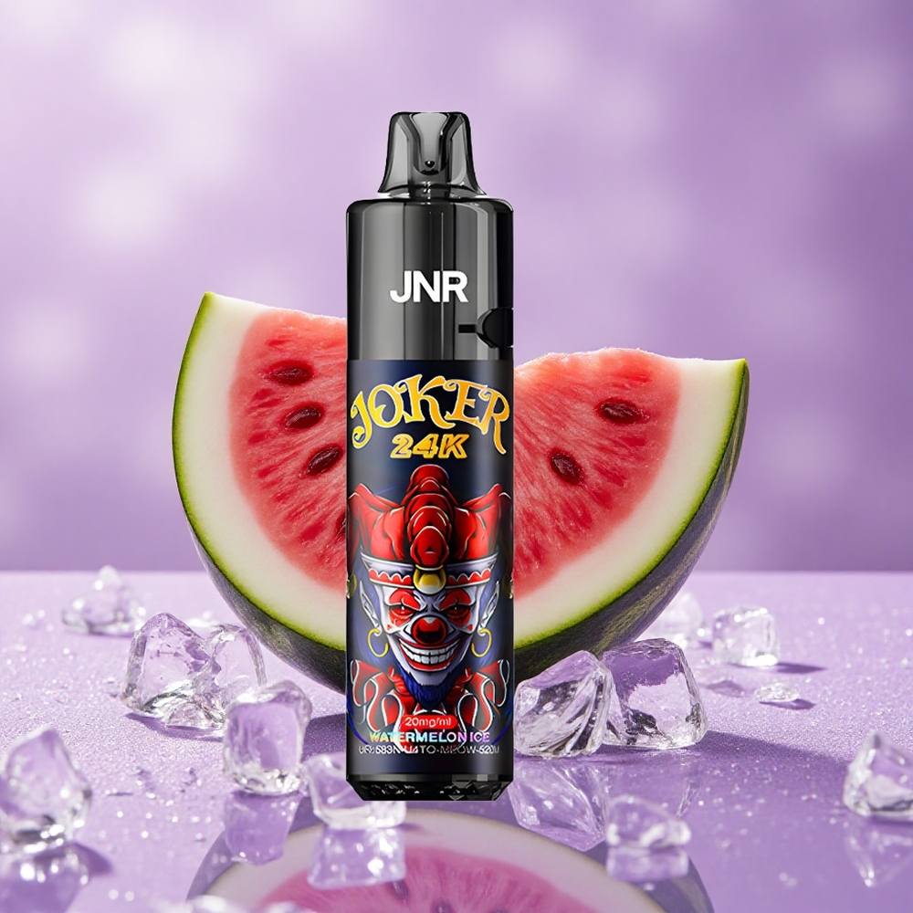 JNR Joker 24K Puffs Dưa Hấu Lạnh Bình Ắc Quy 800mAh Thiết Kế Đổ Lỏng Bên