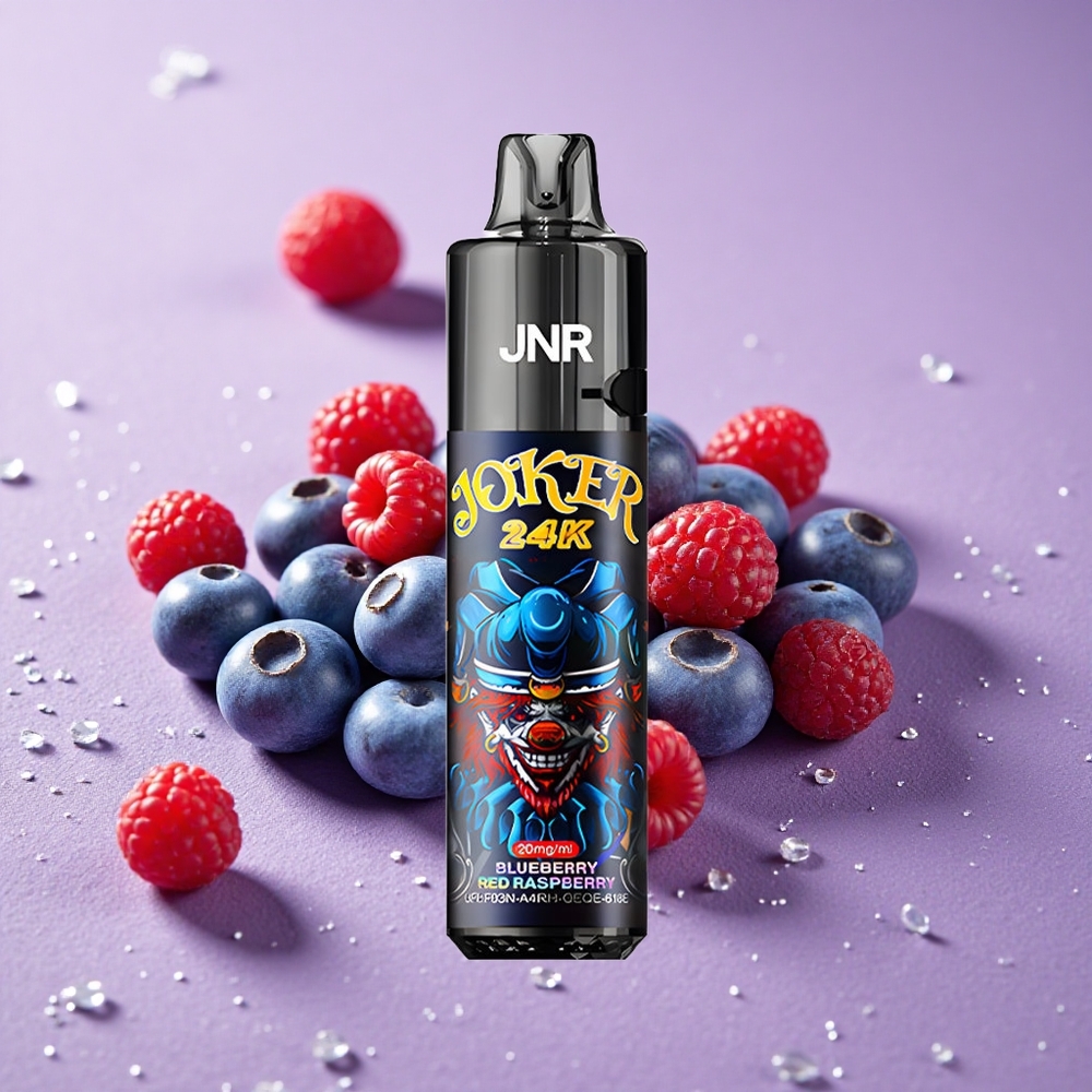 JNR Joker 24K Puffs Tinh Dâu Việt Quất Mâm Xôi Đỏ Bình Xịt Có Thể Nạp Lại Pin 800mAh