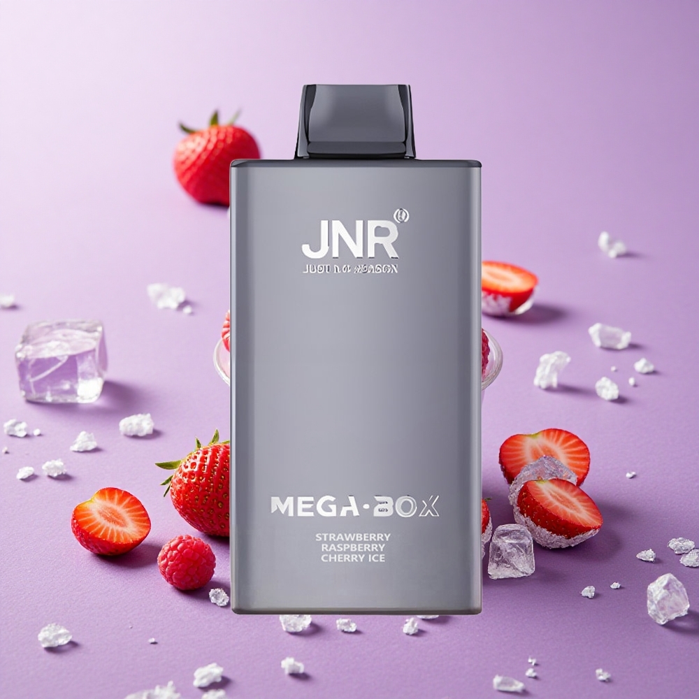 JNR Mega Box 25000 Puffs Dâu Dại Mâm Xôi Anh Đào Đá Dung Lượng Tinh Dầu 30ml Pin 850mAh