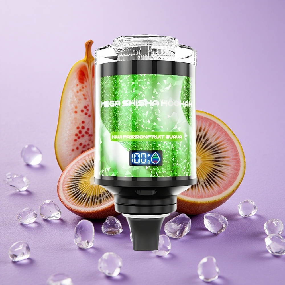 JNR Mega Shathi Hookah Desktop Compatibility 100K Hương Kiwi Chanh Dây Ổi Pin Sạc 2200mAh