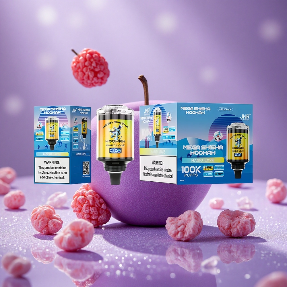 JNR Mega Shisha Hookah 100K Máy Tính Để Bàn Tương Thích Magic Love 60ml Dung Lượng Tinh Dầu 2200mAh Pin Sạc