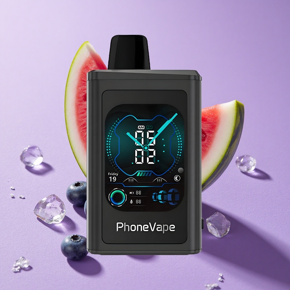JNR PhoneVape 30000 Puffs Dâu Tây Dưa Hấu Pin 850mAh Sạc Type-C Màn Hình Đầy Đủ
