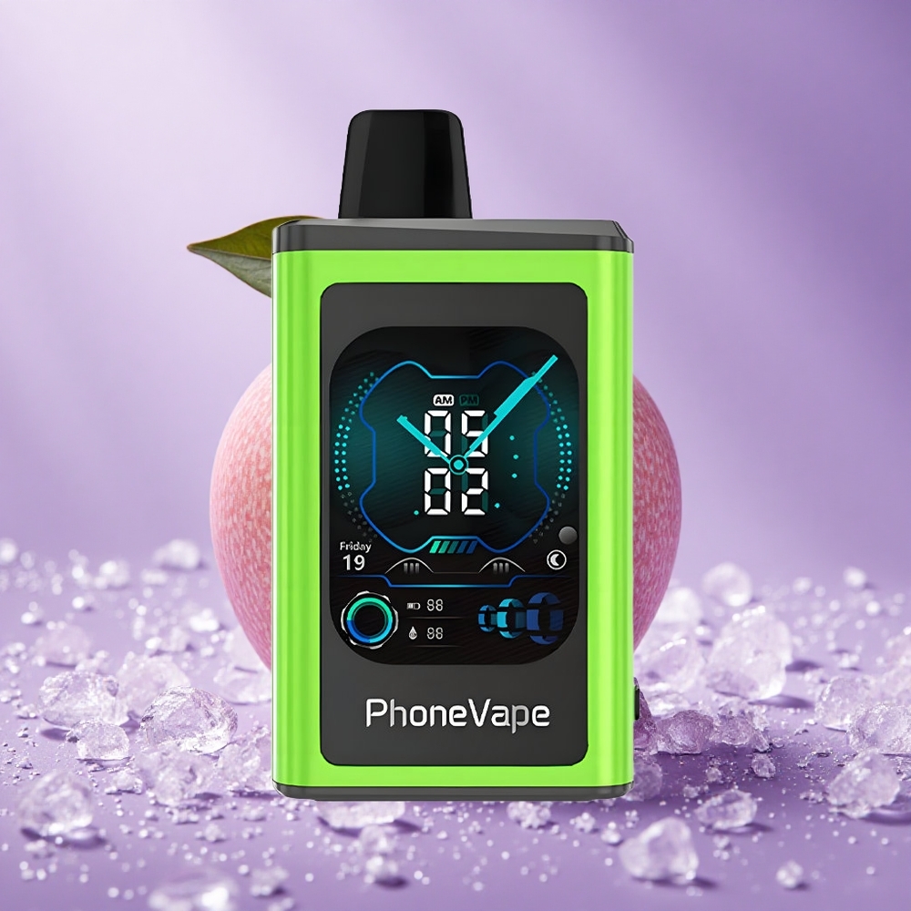 JNR PhoneVape 30000 Puffs Táo Xanh Lạnh Pin Sạc Type-C 850mAh Màn Hình Đầy Đủ