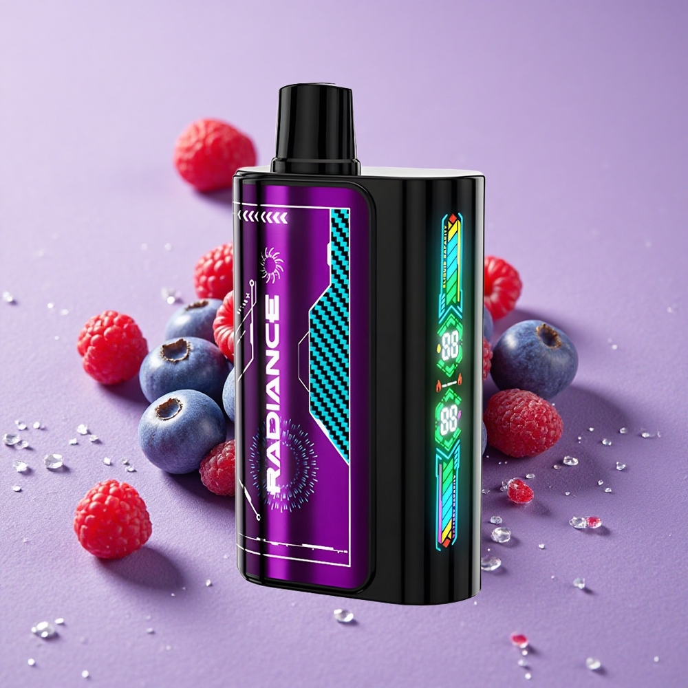 JNR Radiance 31000 Puffs Dâu Xanh Chua Phúc Bồn Tử Màn Hình Thông Minh Pin Sạc 950 mAh