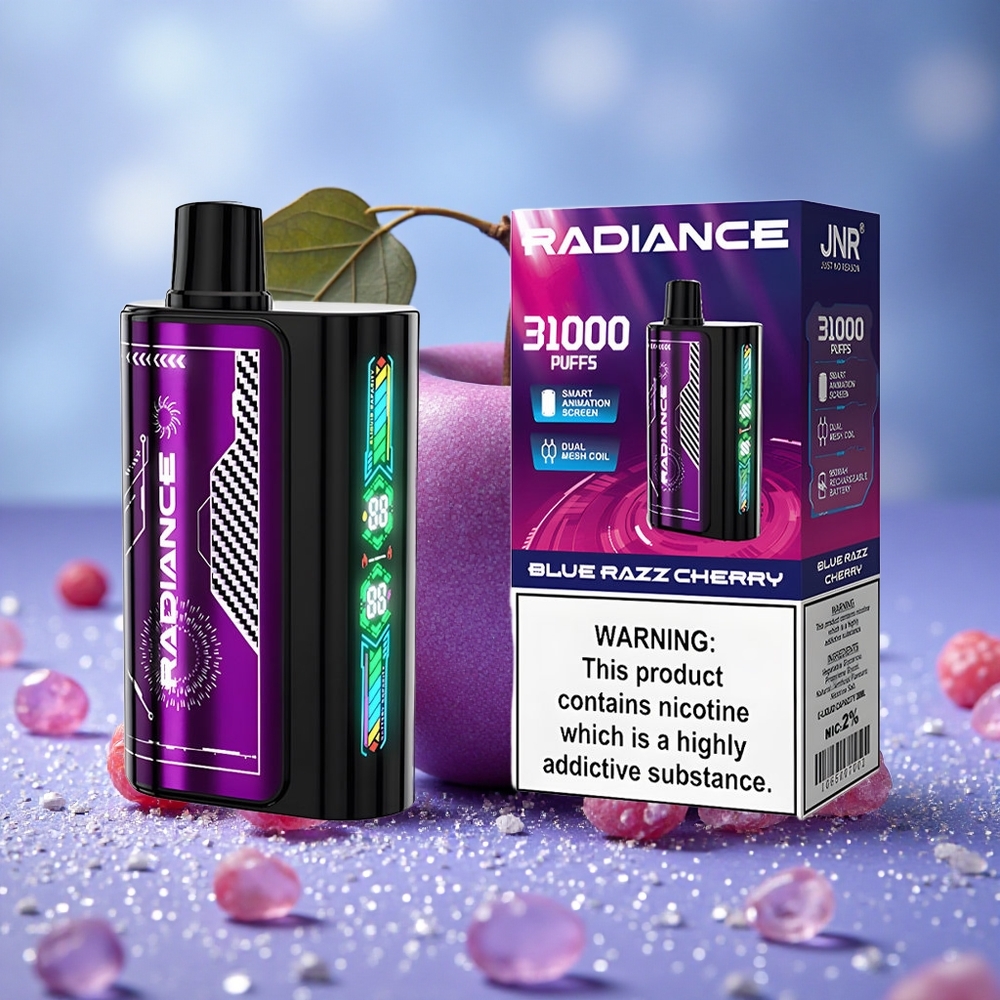 JNR Radiance 31000 Puffs Màn Hình Thông Minh Dâu Xanh Cherry