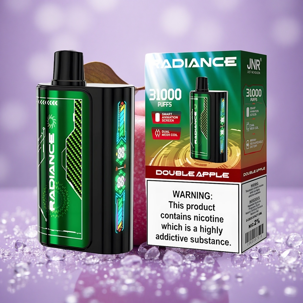 JNR Radiance 31000 Puffs Táo Đôi Màn Hình Thông Minh Pin Sạc 950 mAh