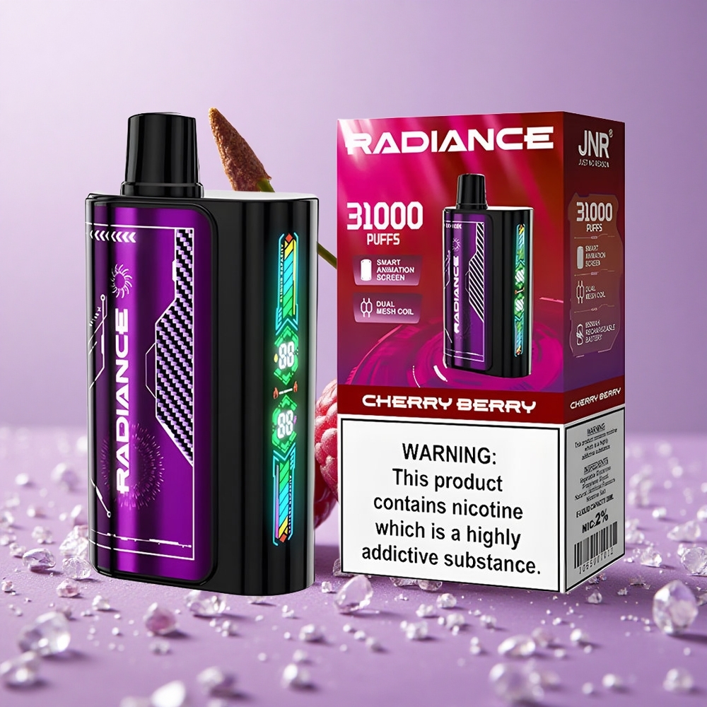 JNR Radiance 31000 Puffs Tinh Dầu 28ml Anh Đào Dâu