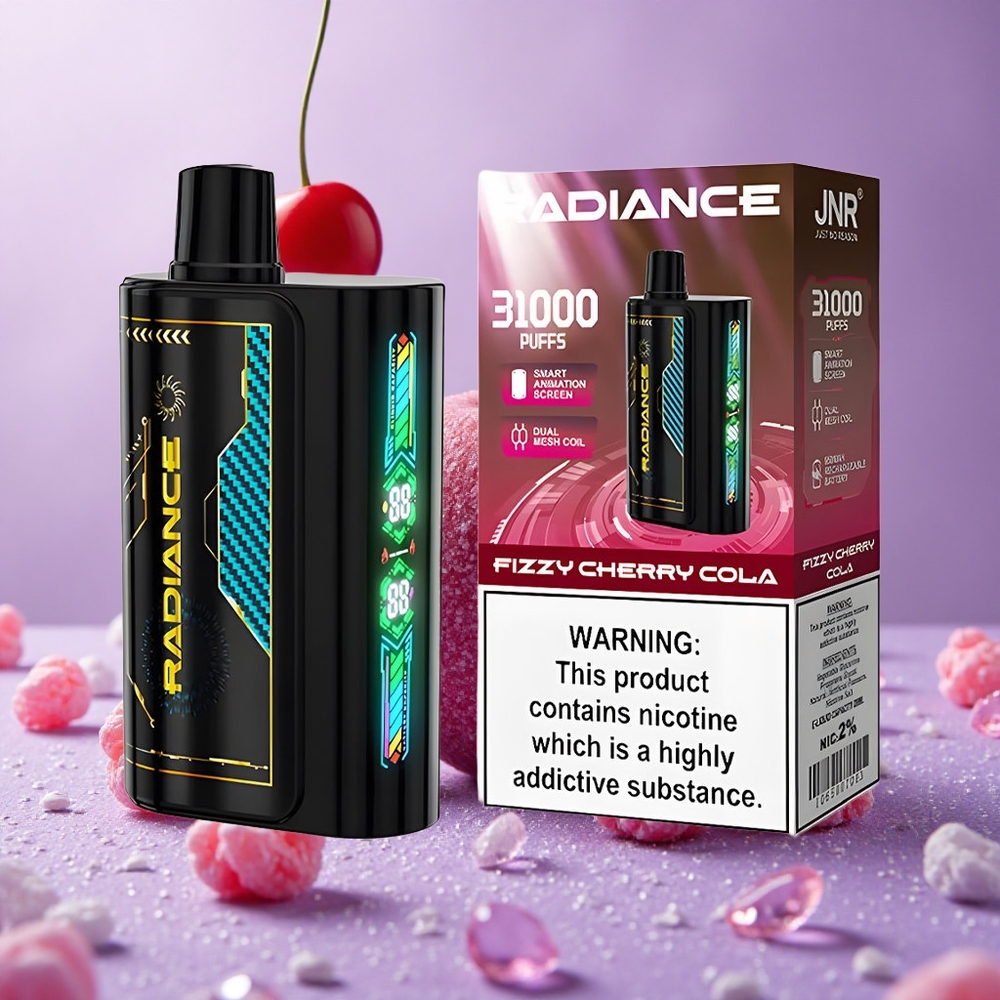 JNR Radiance 31000 Puffs Tinh Dầu 28ml Soda Anh Đào Fizz
