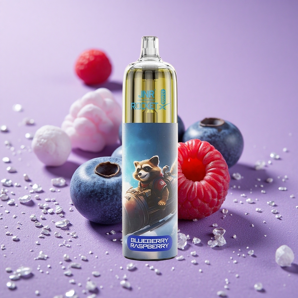 JNR Rocket-X 12400 Puffs Vape dùng một lần Việt Quất Mâm Xôi Điều Chỉnh Luồng Khí Pin 850mAh