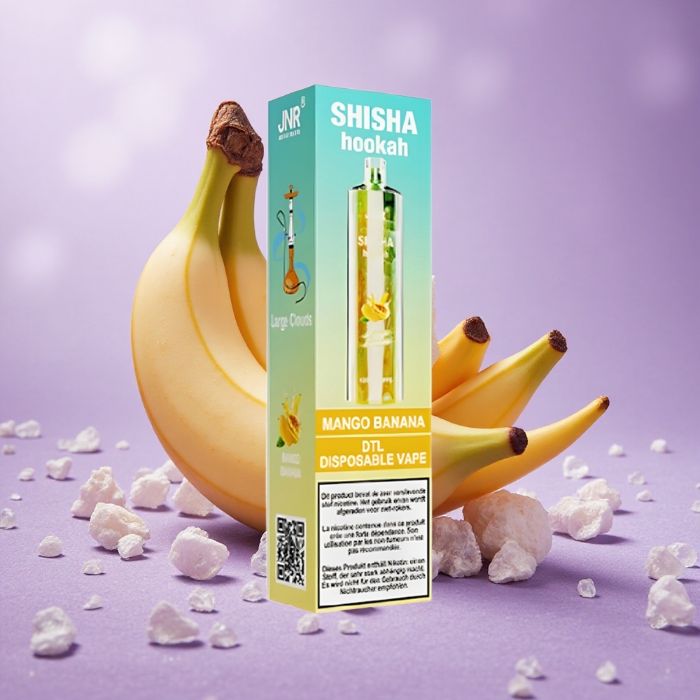 JNR Shisha Hookah 12000 Puffs (12000 Lần Hút) Mango Banana (Xoài Chuối) với Pin 750mAh