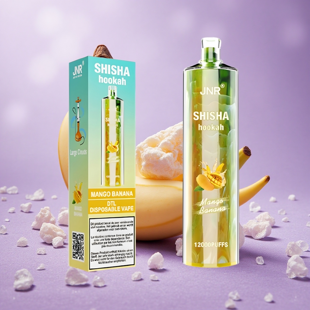 JNR Shisha Hookah 12000 Puffs (12000 Lần Hút) Mango Banana (Xoài Chuối) với Pin 750mAh