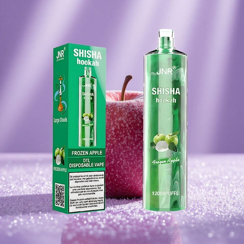 JNR Shisha Hookah 12000 Puffs Táo Đông Lạnh Pin 750mAh Dung Lượng Tinh Dầu 24ml