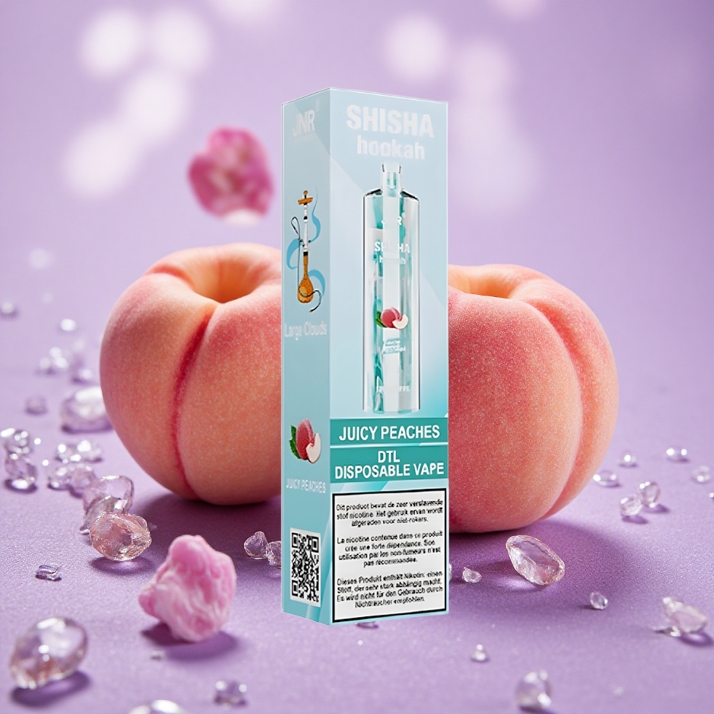 JNR Shisha Hookah 12000 Puffs Đào Tươi Dung Lượng Pin 750mAh Dung Tích Tinh Dầu 24ml