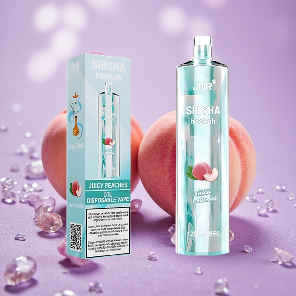 JNR Shisha Hookah 12000 Puffs Đào Tươi Dung Lượng Pin 750mAh Dung Tích Tinh Dầu 24ml