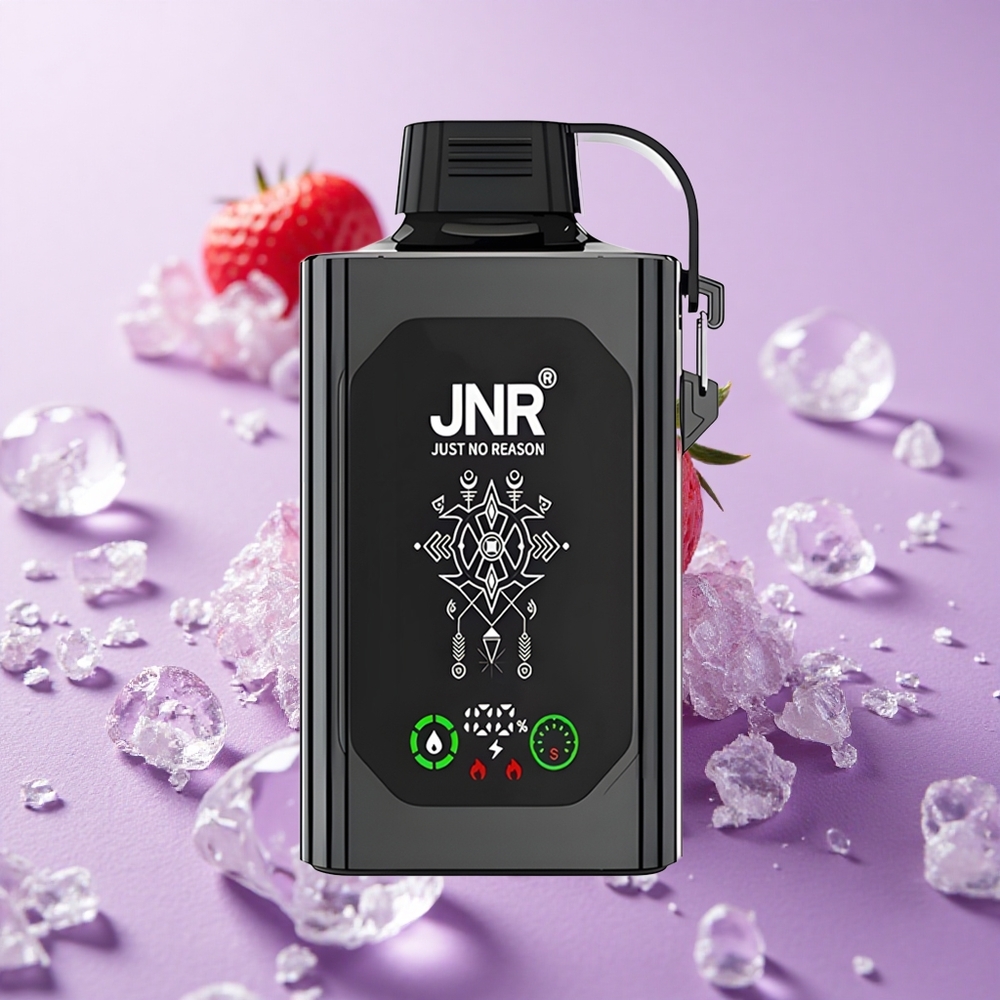 JNR Shisha Hookah Box 20500 Puffs Dâu Tây Đá Lạnh Màn Hình HD Pin 1000mAh