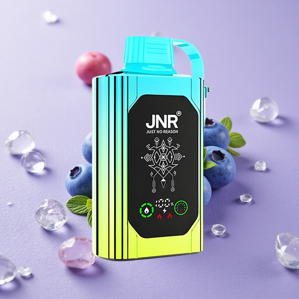 JNR Shisha Hookah Box 20500 Puffs Màn Hình HD Pin 1000mAh Bạc Hà Việt Quất