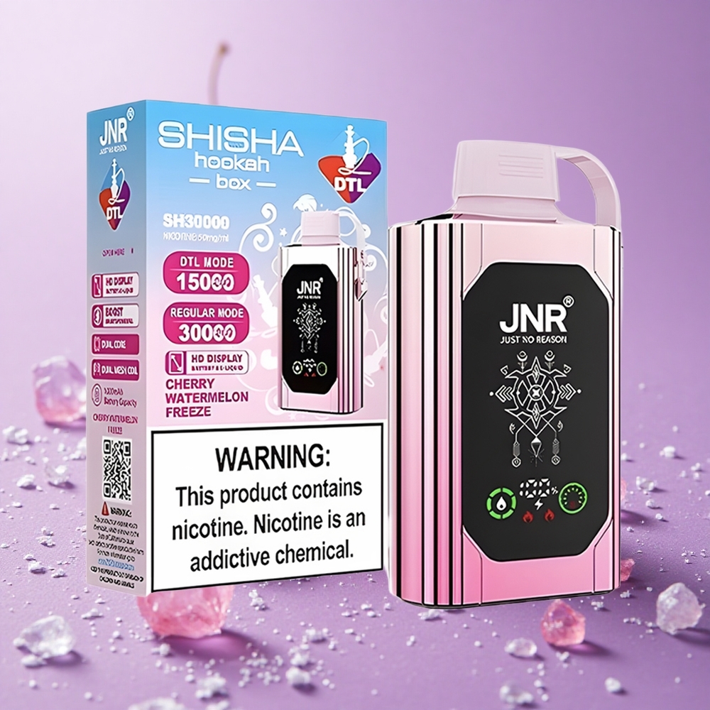 JNR Shisha Hookah Box 20500 Puffs Màn Hình HD Pin 1000mAh Cherry Dưa Hấu Đá Lạnh