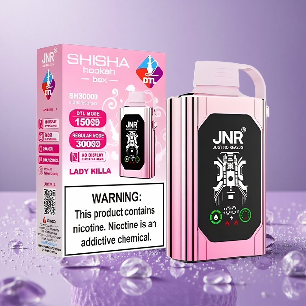 JNR Shisha Hookah Box 20500 Puffs Màn Hình HD Pin 1000mAh Lady Killa