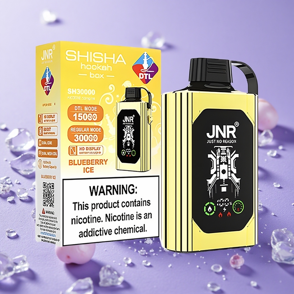 JNR Shisha Hookah Box 20500 Puffs Màn Hình HD Pin 1000mAh Việt Quất Đá