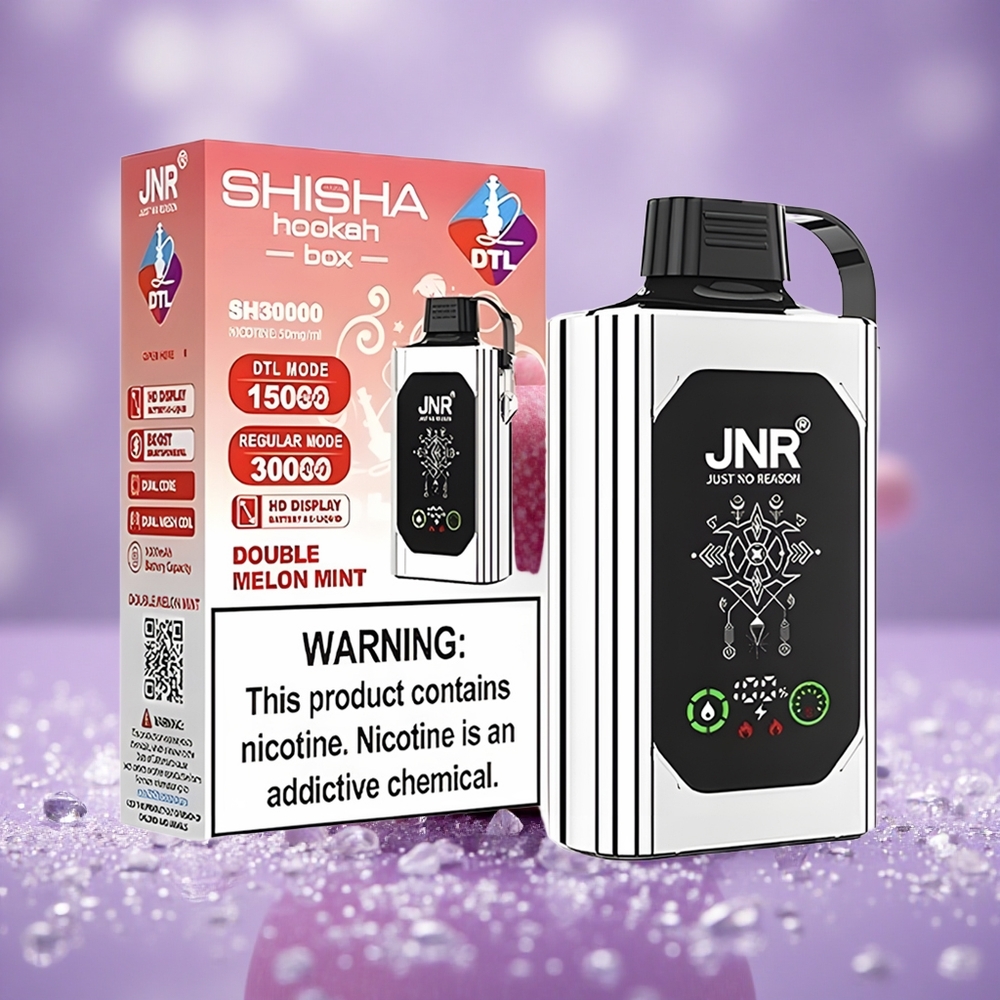 JNR Shisha Hookah Box 20500 Puffs Màn Hình HD Sạc Nhanh Type-C Táo Đôi