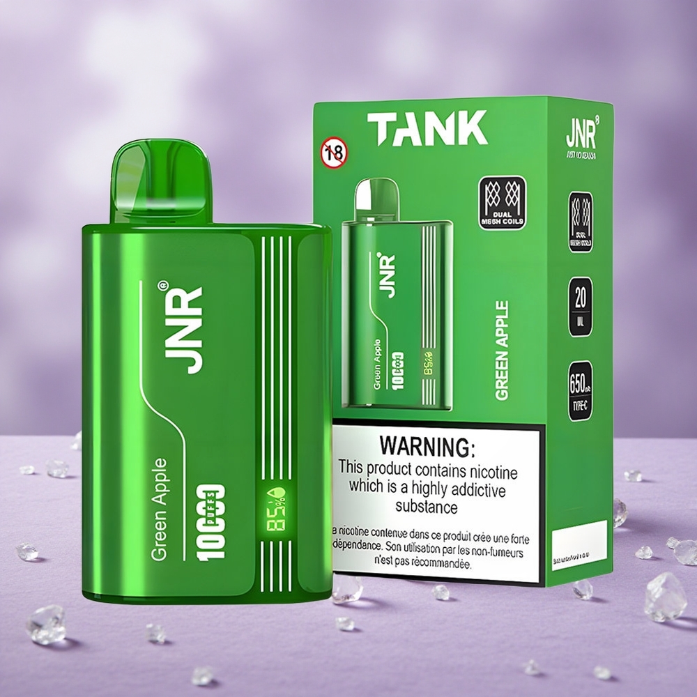 JNR Tank 10000 Puffs Hương Táo Xanh Đào Lê Pin 650mAh Dung Lượng Tinh Dầu 20ml