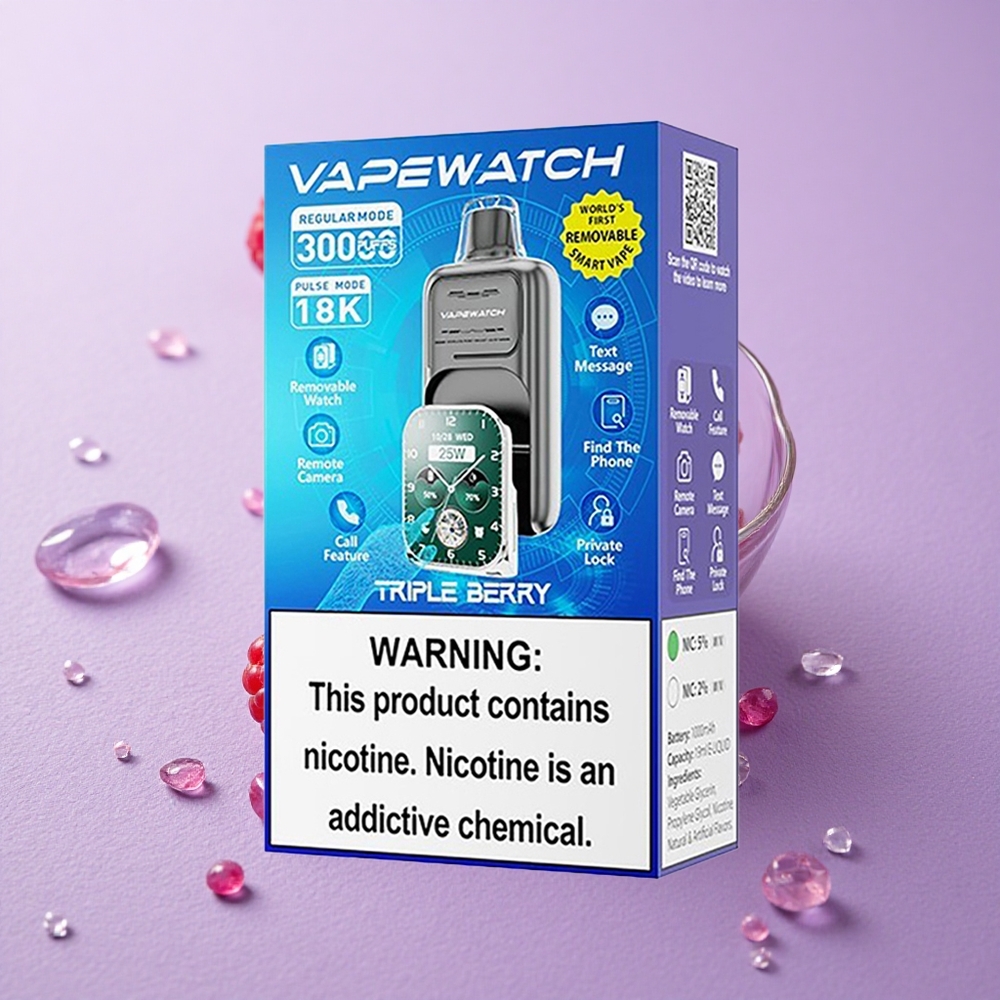 JNR Vape Watch 30000 Puffs Ba Loại Quả Mọng Pin 1000mAh Dung Lượng 19mL
