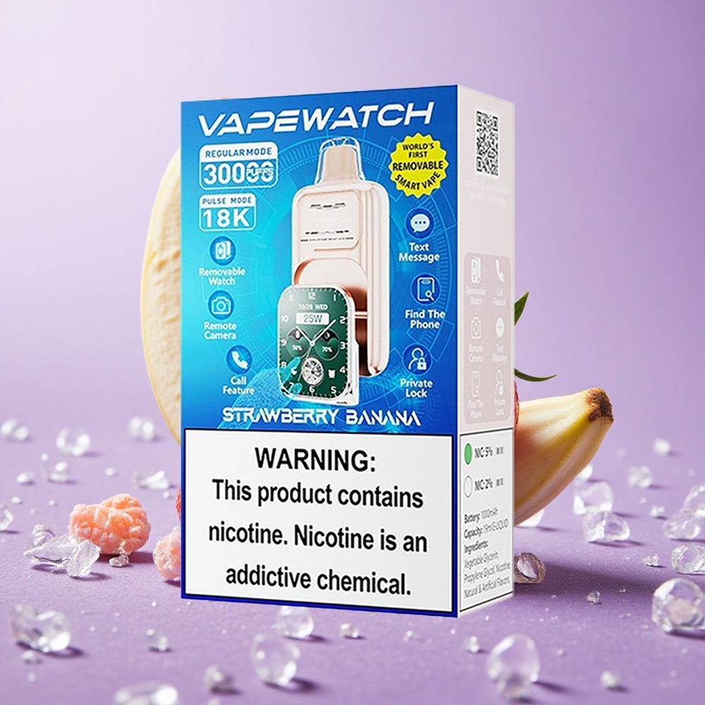 JNR Vape Watch 30000 Puffs Dâu Chuối Dung Lượng Pin 1000mAh Dung Tích Tinh Dầu 19mL