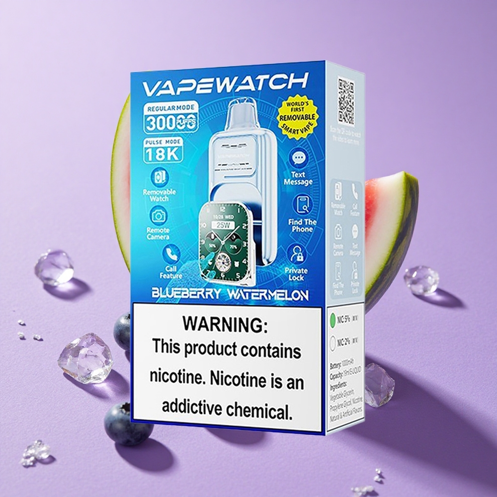 JNR Vape Watch 30000 Puffs Dâu Tây Dưa Hấu Pin 1000mAh Dung Lượng 19mL