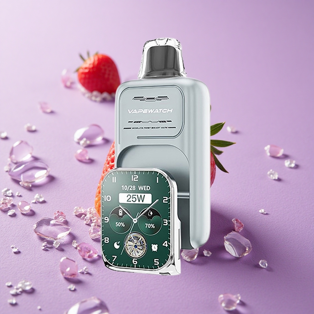 JNR Vape Watch 30000 Puffs Dâu Tây Đá Lạnh Pin 1000mAh Bình Chứa 19mL