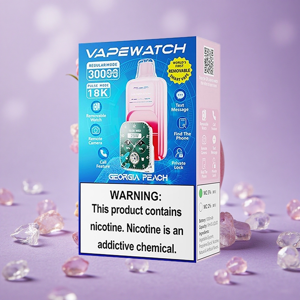 JNR Vape Watch 30000 Puffs Dung Lượng Pin 1000mAh Đào Georgia