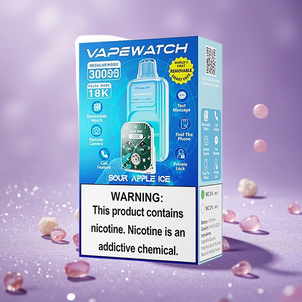 JNR Vape Watch 30000 Puffs Táo Xanh Lạnh Dung Lượng Pin: 1000mAh Dung Lượng Tinh Dầu: 19mL