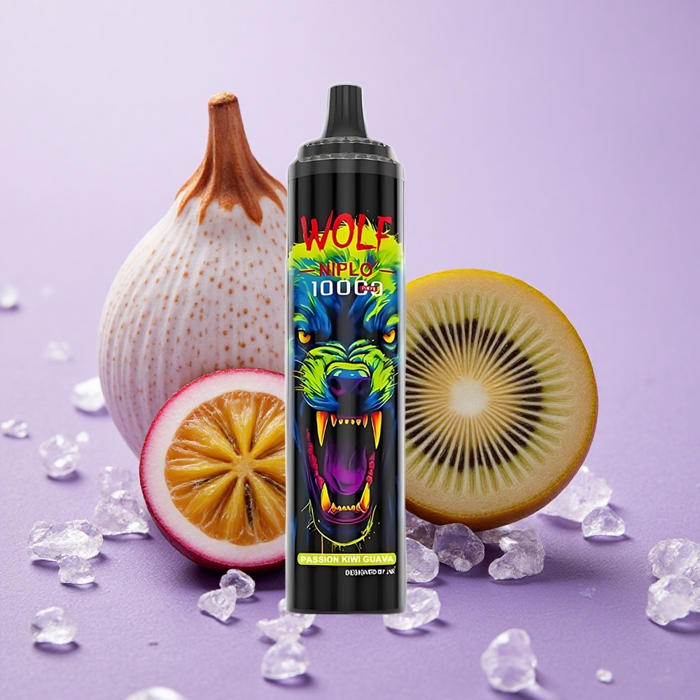 JNR Wolf Niplo 10000 Puffs Kiwi Chanh Dây Nhiệt Độ Lưới 1.0 Ohm Dung Lượng Pin 650mAh
