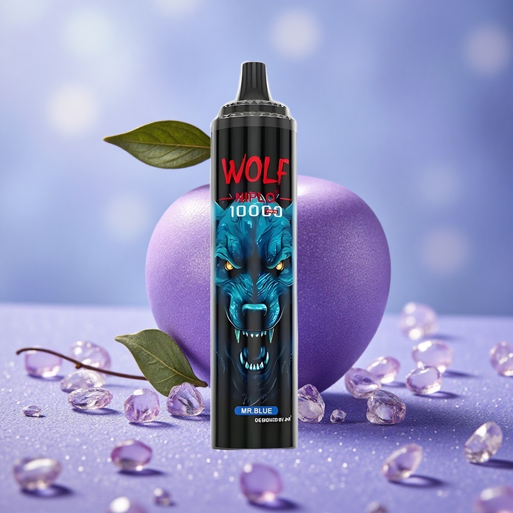 JNR Wolf Niplo 10000 Puffs Mr Blue (Xanh Dương) Mesh Coil 1.0 Ohm Dung Lượng Pin 650mAh