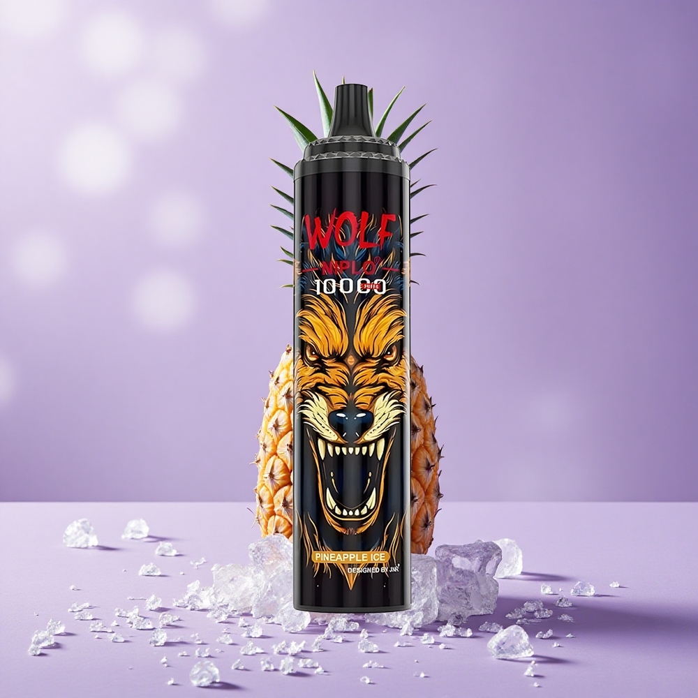 JNR Wolf Niplo 10000 Puffs Pin Dứa Lạnh Mesh Coil 1.0 Ohm Dung Lượng Pin 650mAh