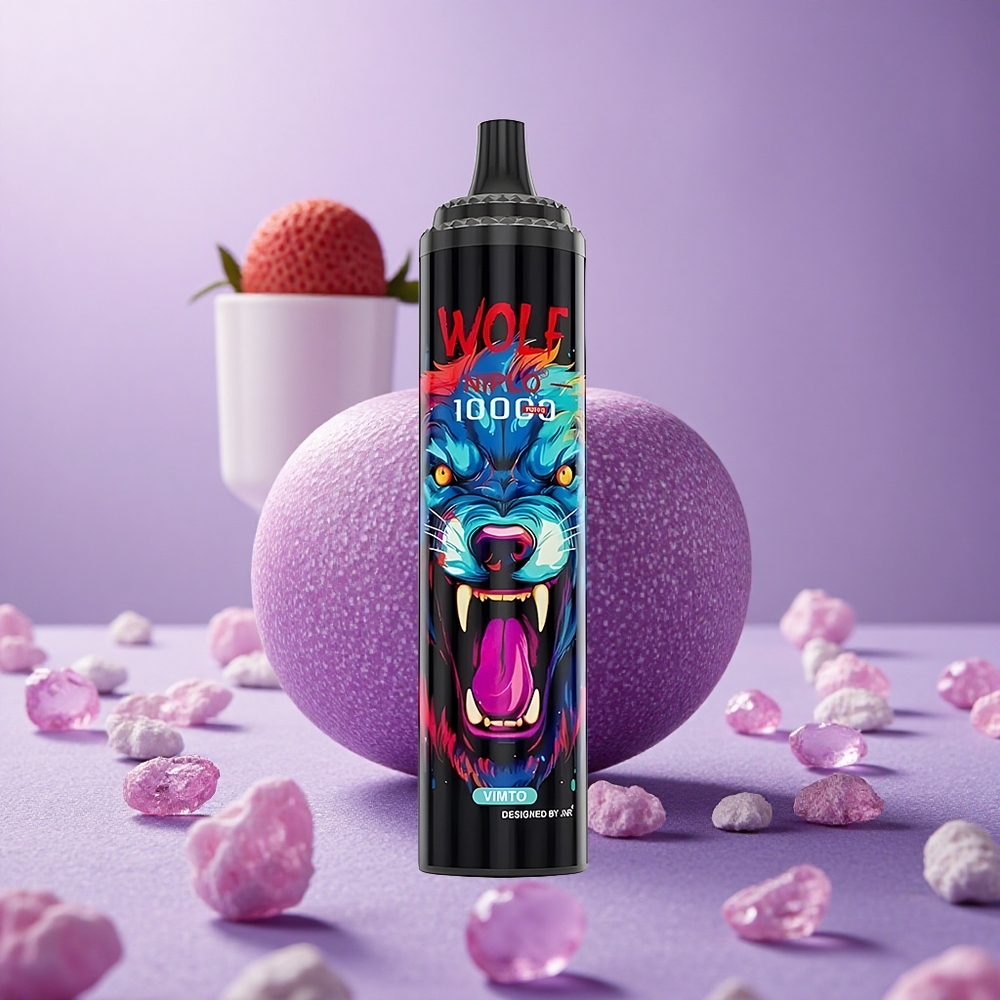 JNR Wolf Niplo 10000 Puffs Vimto Pin Mesh Coil 1.0 Ohm Dung Lượng Pin 650mAh