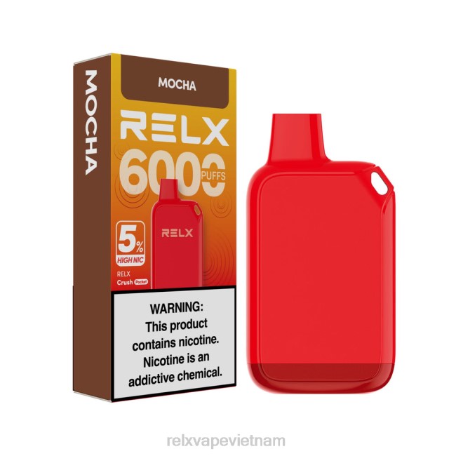RELX Vietnam - RELX Crush Pocket 6000 nic cao 5% mocha J8H8625