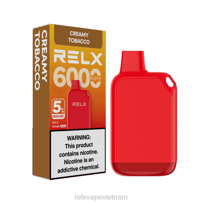 Vape RELX Giá - RELX Crush Pocket 6000 nic cao 5% kem thuốc lá J8H8628